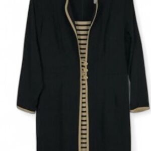 Danny & Nicole Black Robe with Gold Accents